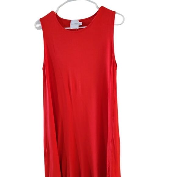 asos Petite Red Casual Midi Dress - Picture 3 of 15